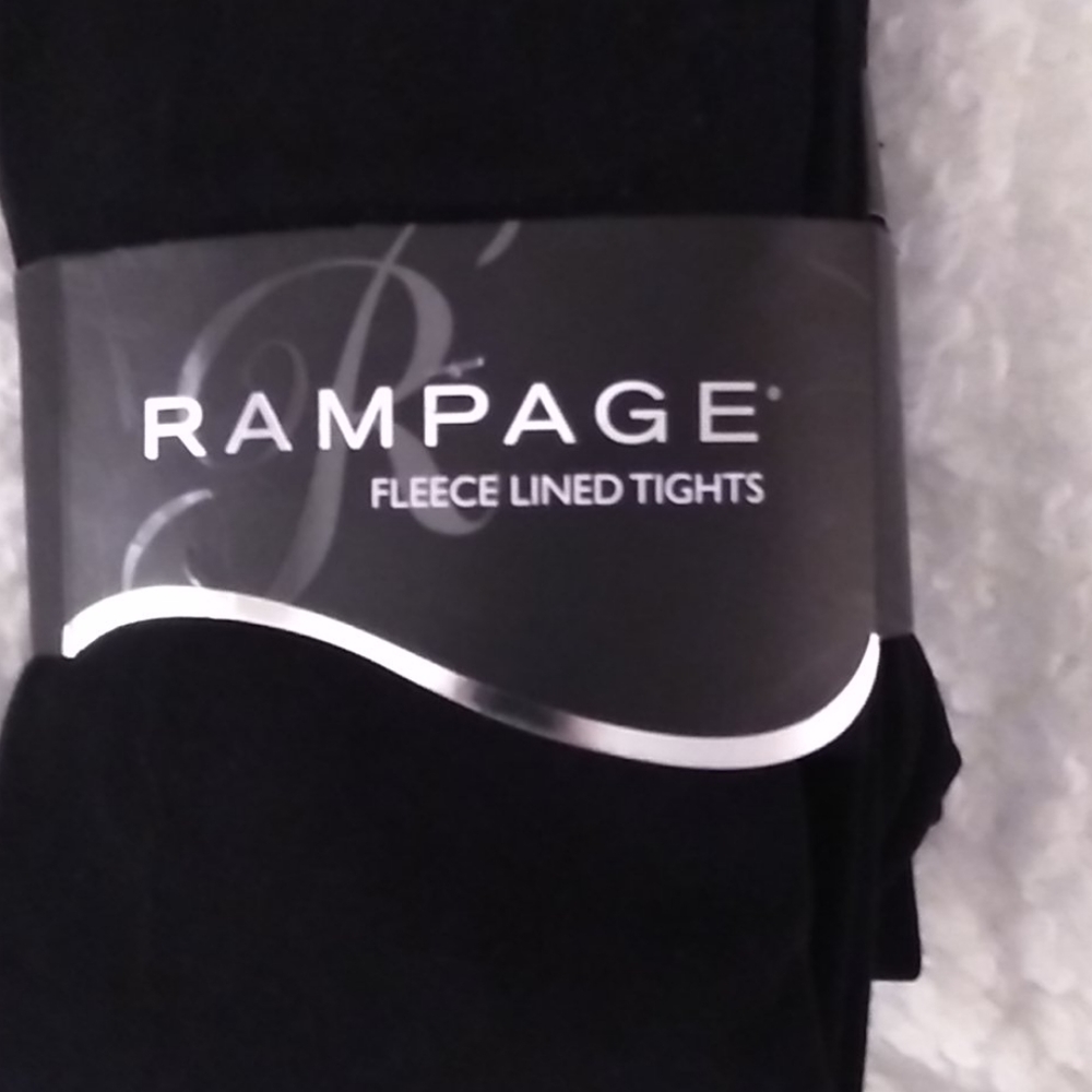NWT Rampage black fleece lined tights. 2 pack L/Xl